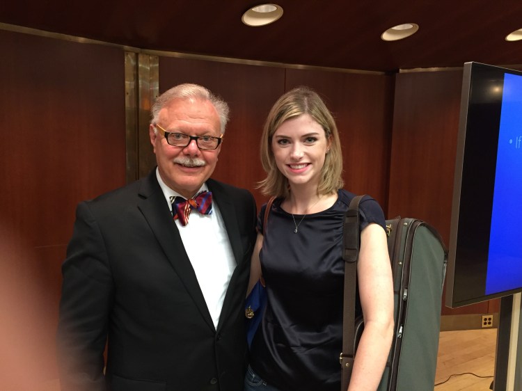 Kurt Sassmannshaus and Lauren Haley at Juilliard's 2015 Starling-Delay Symposium on Violin Studies