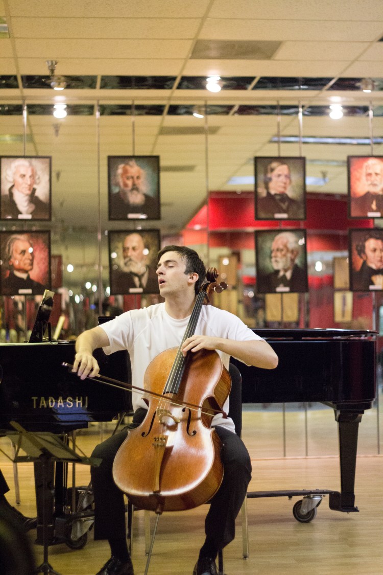 Thomas takes on a soaring cello melody in the Brahms