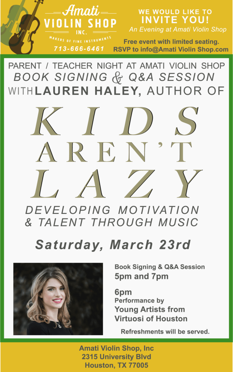 Amati Violin Shop, March 23rd